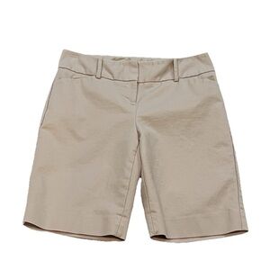 Outback Red The Limited Chino Bermuda Shorts Tan Beige Low Rise Stretch Size 4